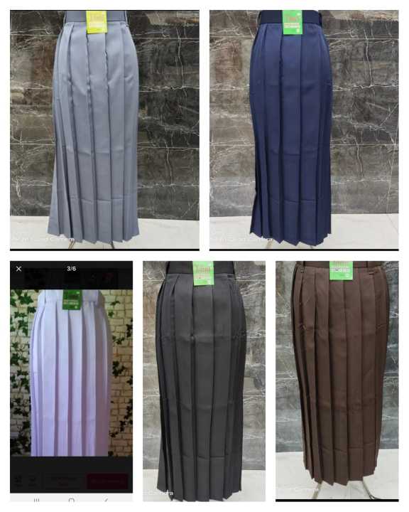 rok maxi sekolah rampel atas full SMP SMA KERJA bahan twiss licin ...