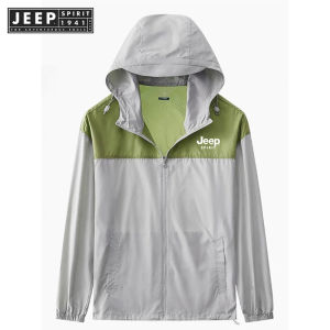 Jeep Spirit 1941 estd nam mùa hè Áo khoác nhẹ thoáng khí chống nắng chống gió với quần áo chống gió nối trùm đầu