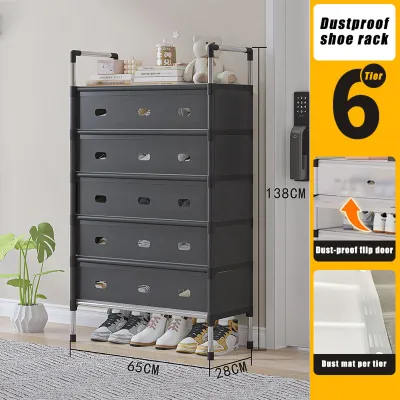 Vision Life Multi-Layer Shoe Rack Organizer Simple Household Cabinet With Cover – Dustproof & Waterproof Storage For Indoor & Outdoor Use
