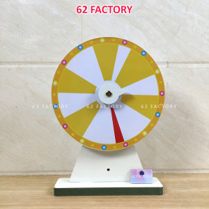 Vòng quay 12 ô nhỏ ô to hot trend 2026 trắng đỏ bằng gỗ MDF chống nước an toàn