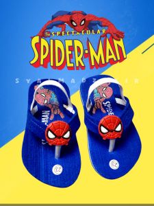 sandal baby jepit tali karet motif spiderman bisa cod 0-24 BULAN