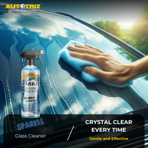 AUTOTRIZ Sparkle (Glass Cleaner 500ML) – Streak-Free Shine | Windshield & Car Glass Cleaner | Fingerprint & Stain Remover