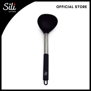 SILI Silicone Kitchen Utensils Set with Holder (5 10pcs) - Stainless Handle High Heat Resistant