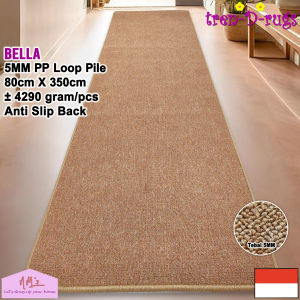 Tren-D-rugs karpet permadani polos aesthetic 80 cm x 350 cm anti slip modern bulu alas lantai lorong runner koridor lobby hotel panjang minimalis - NMs
