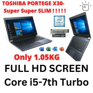 Super Slim Ultrabook Toshiba Portege X30 /Core i5-7th /SSD 256GB /8GB Ram /Window 10 pro /4 Core processor laptop