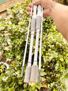 Cần câu lure - câu cá chất liệu cacbon cao cấp - thiết kế tông màu trắng sang trọng - ngọn 22 ly siêu khoẻ -giá siêu rẻ- tặng kèm 1 cuộn dù shimano x8 100m