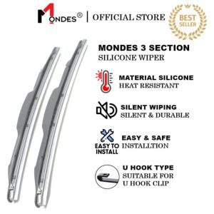 MONDES SiliconeCar Wiper Perodua Proton Toyota Honda Mazda Nissan Hyundai Suzuki Alza Myvi Axia Bezza Wira Saga BLM FLX