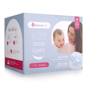NatureBond Ultra Thin & Highly Absorbent Disposable Breast Nursing Pads | 120-Pack Feather Light Pads