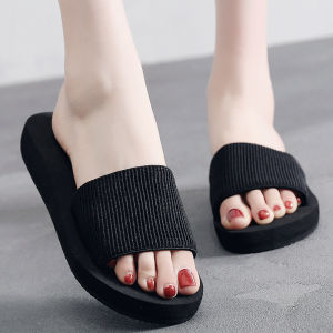 [Free Shipping] Parent-Child Summer Flip-Flops Thick-Soled Beach Sandals WomenS Wedge-Heeled Beach Sandals ChildrenS Sandals For Girls