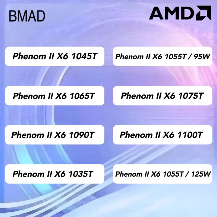 Used AMD Phenom II X6 processor Phenom II X6 1045T X6 1055T / 95W X6 ...
