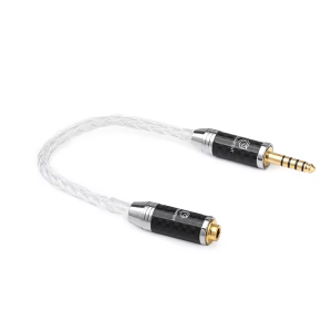 HiFi Headphone Adapter Hi-end Pure Silver Core 3.5mm /4.4mm Aux Cable 3.5mm Female Splitter Earphone Adapter Extension Cord