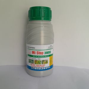 Thuốctrừ bệnh Mi Stop 350SC chai 240mlAzoxystrobin 200g/l+Difenoconazole 150g/l) ĐẶC TRỪ BỆNH LEM LÉP HẠT ĐẠO ÔN THÁN THƯ PHẤN TRẮNG RỈ SẮT VÀNG LÁ KHÔ VẰN Mộc Farm