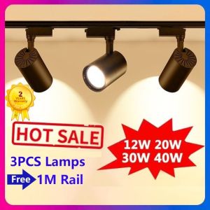 【Ready Stock】 1 Set /Single Track Light Set Ceiling Spotlight Spotlights/Led Spot light/Track Lights/Light ceiling light/Track light/Pin Light For Bedroom Bar Supermarket Factory Decorative COD