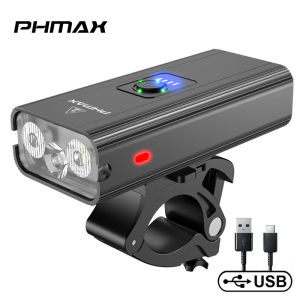 PHMAX ไฟหน้าจักรยานแถบข้อมูลกันน้ําสูง