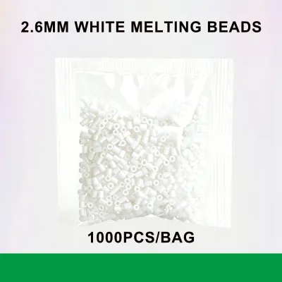 DIY Craft Fuse Beads 2.6mm Black White Refill Soft Perler Beads for Kids & Adults
