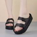 Z&R 4.5inches Two Strap High Heels Slippers For Women. 