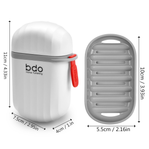 Future Market Portable Functional Travel Soap Holder Dishes Securely Store and Carry Soaps Anywhere with Lid and Handle