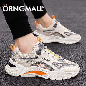 ORNGMALL New Spring and Summer Men Sport Sneakers Casual Shoes Men Women Sneakers Wear-Resisting Non-Slip Men Shoes Couple Shoes Plus Size Shoes 36-46
