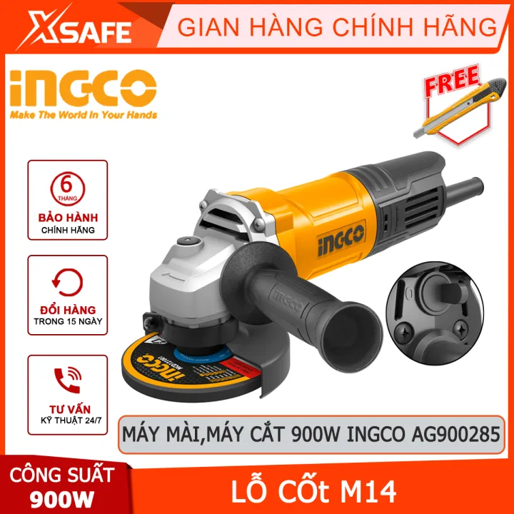 Máy mài cầm tay 900W Ingco AG900285 máy mài góc có nút điều chỉnh 6 tốc ...