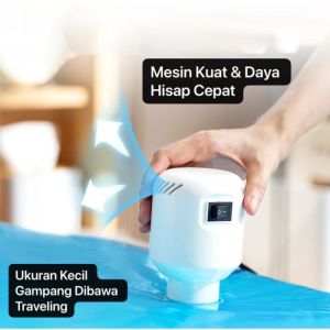 Mesin Alat Pompa MVS17 Plastik Vacum Bag Baju Portable Design Mini