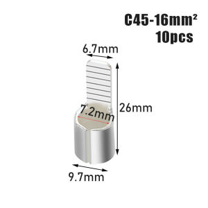 Skun Tusuk Pin Gepeng C45 C-45 Sekun Kabel Terminal Wire Cable Connector Non Insulated 4mm 6mm 10mm 16mm