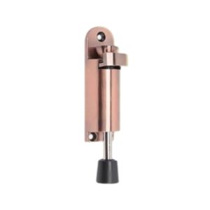HUGHES Zinc Alloy Foot Operated Door Holder Adjustable Rust Resistant Telescopic Door Stopper Multifunctional Thickened Spring Door Stopper for Home