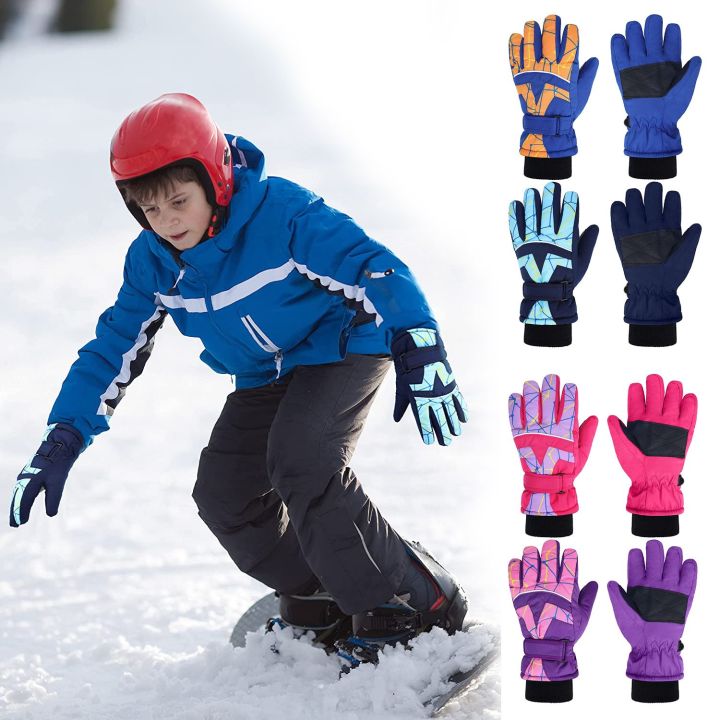Waterproof Winter Gloves For Boys & Girls Ages 10-15