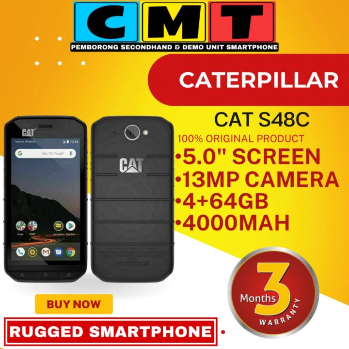 [READY STOCK] CAT PHONES S48C, S60 (4G LTE) RUGGED WATERPROOF ...