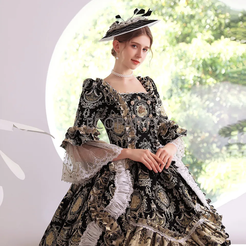 Queen Marie Antoinette Rococo Ball Gown, Gothic Victorian Dress