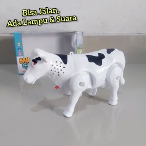 Mainan Sapi Kerbau Bisa Jalan Ada Lampu dan Suara - Robot Hewan Baterai Anak Laki Perempuan