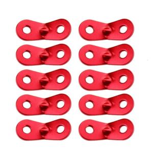 10 chiếc khóa Khóa dây chống trượt cắm trại bằng dây lều hợp kim nhôm hai lỗ nút chặn đậu phộng dây gió