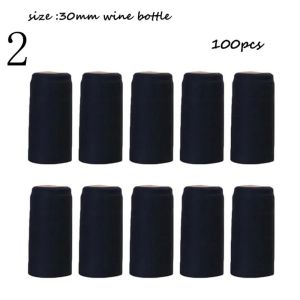 COUPLECOL 100Pcs Miệng thẳng Nắp co nhiệt rượu PVC Miếng dán xé Màng bọc co giãn rượu Bọc co nhiệt Vàng Nắp chai rượu Chai Rượu miệng thẳng