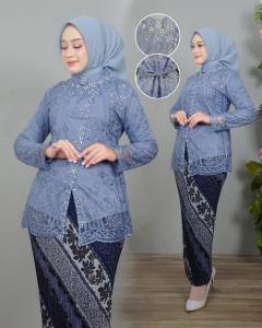 Set dan Atasan Kebaya Sarita Tulle Pakaian Wanita Modernn Real pict