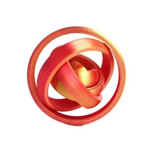 W0AGZ4J2 3D Printing Rotating Ball Toy O-Shaped Infinite Flip Educational Spinner Portable Colorful Fidget Decompression Plate Kids