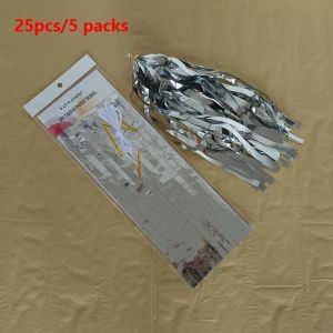 25pcs/5 packs DIY PET Tassel Garland Tissue Paper Birthday Wedding Celebrates Party Decoration