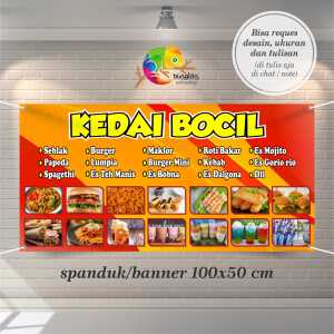 Cetak Spanduk Banner Kedai Bocil