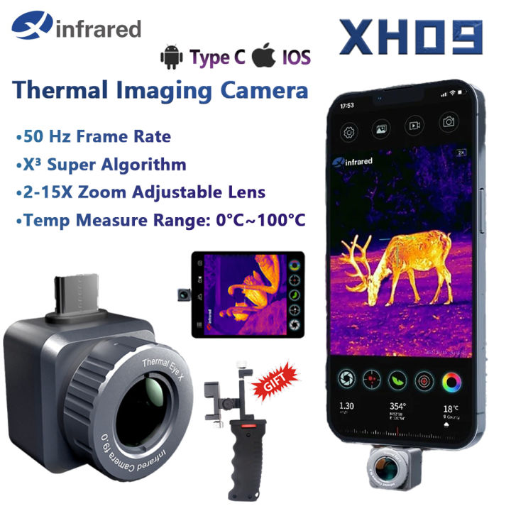 Infiray 50 Hz Night Vision Thermal Monocular Xinfrared Xh09x2 Thermal Imaging For Detecting 