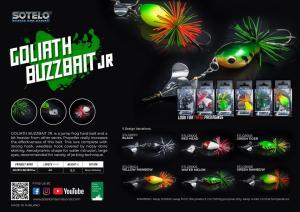 SOTELO GOLIATH BUZZBAIT JR 4CM jump Frog with Propeller Expert For Snakehead Hunter (12PCS-SET)