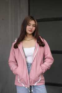 Ballpets Jaket Wanita Hoodie Parasut Semiwaterproof Ukuran L XL