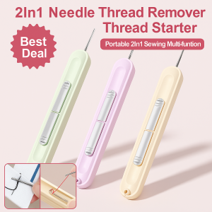 Dual Function Needle Threader 2 In 1 Seam Ripper Quick Thread Take Up Tool Essential Portable Hand Sewing Tool二合一穿针拆线器
