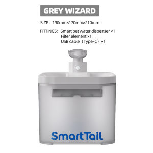 Lovinland SmartTail Cat Water Fountain Auto Filter True Wireless Mute Cat Drinker Bowl 2.2L Recirculate Filtring Drinker for Cats Pet Water Dispenser