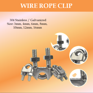 Ycaruz Lifting Supply Stainless Steel Wire Rope Clip 3mm-16mm 304 Cable Fastener for Marine