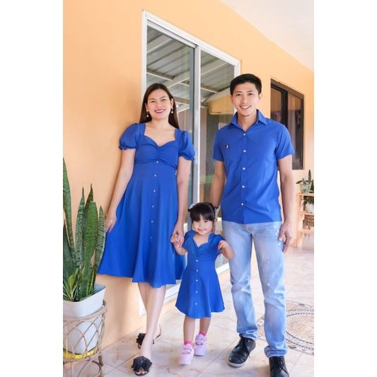 KAYISH BLUE DRESS INDIVIDUALLY PRICED FAMILY SET FOR MOM DAD SON