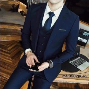 Bộ Vest nam Hàn Quốc cao cấp Bộ Suit chuẩn form ôm dáng đẹp chuẩn từng đường kim mũi chỉ