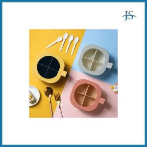 JS KOTAK BUMBU DAPUR SEKAT 4 + SET SENDOK 4PCS / TEMPAT BUMBU 4IN1 SERBAGUNA