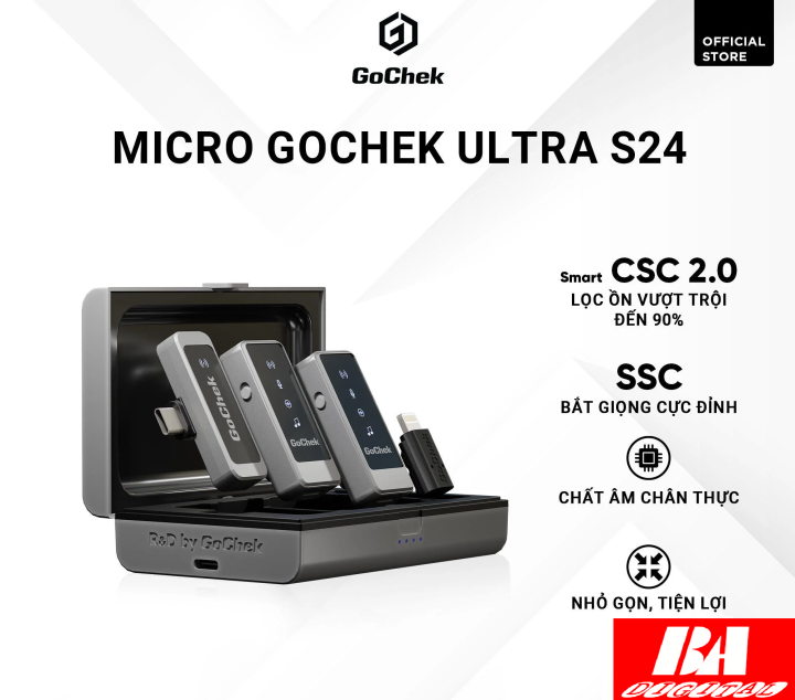 Micro thu âm không dây GoChek Ultra S24