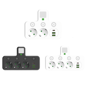 Multifunctional Electrical Socket With Night Light Socket Converter 2/3 Outlets Power Strips with Independent Switches