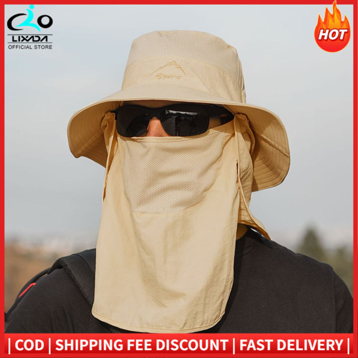 Sun Hat UV Protection Wide Brim Neck Flap Face Cover Multifunctional Cap  for Hiking Fishing Beach