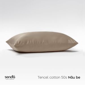 Vỏ gối Lụa Tencel Cotton Sen Đá Home Bedding 50x70 45x65 cm cao cấp trơn màu áo bao gối nằm Lyocell 50s mix Cotton