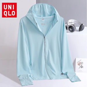 S-5XL UNIQLO เสื้อแจ็กเก็ต กันแดด มีฮู้ด ระบายอากาศ ป้องกันรังสียูวี เหมาะกับเดินชายหาด กลางแจ้ง สําหรับผู้หญิง
